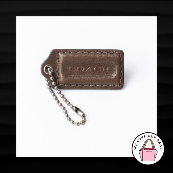 2" Medium COACH BROWN LEATHER KEY FOB - Picture 1 of 1